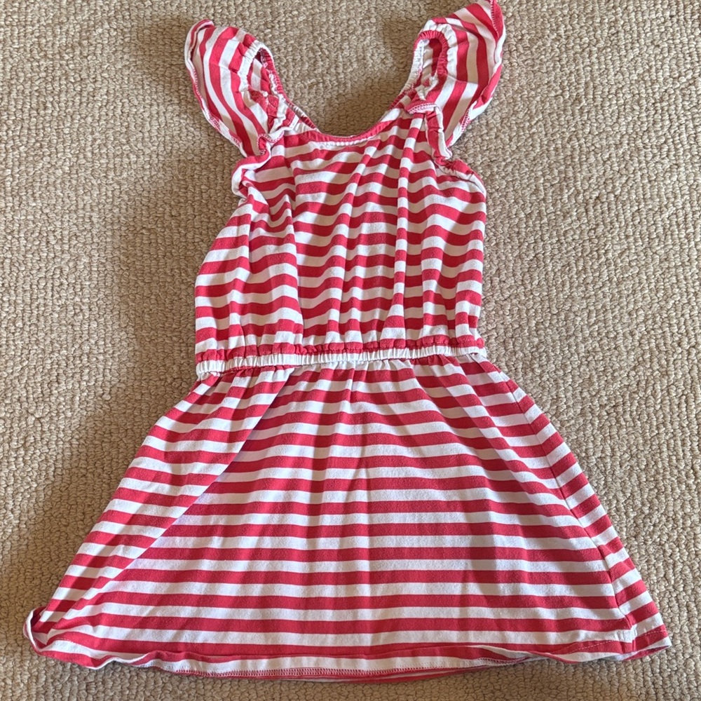 Rockets of Awesome Striped Pink and White Kids Dress